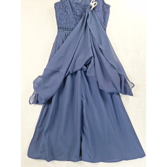 TRUTH AND FABLE Navy Blue Party / Cocktail Dress Sleeveless - Picture 11 of 14